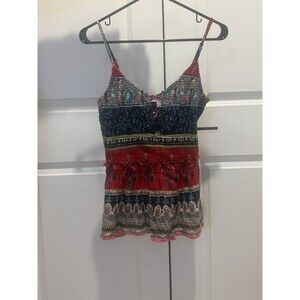Patrons of Peace Boho Floral Cami Top M